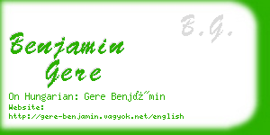 benjamin gere business card